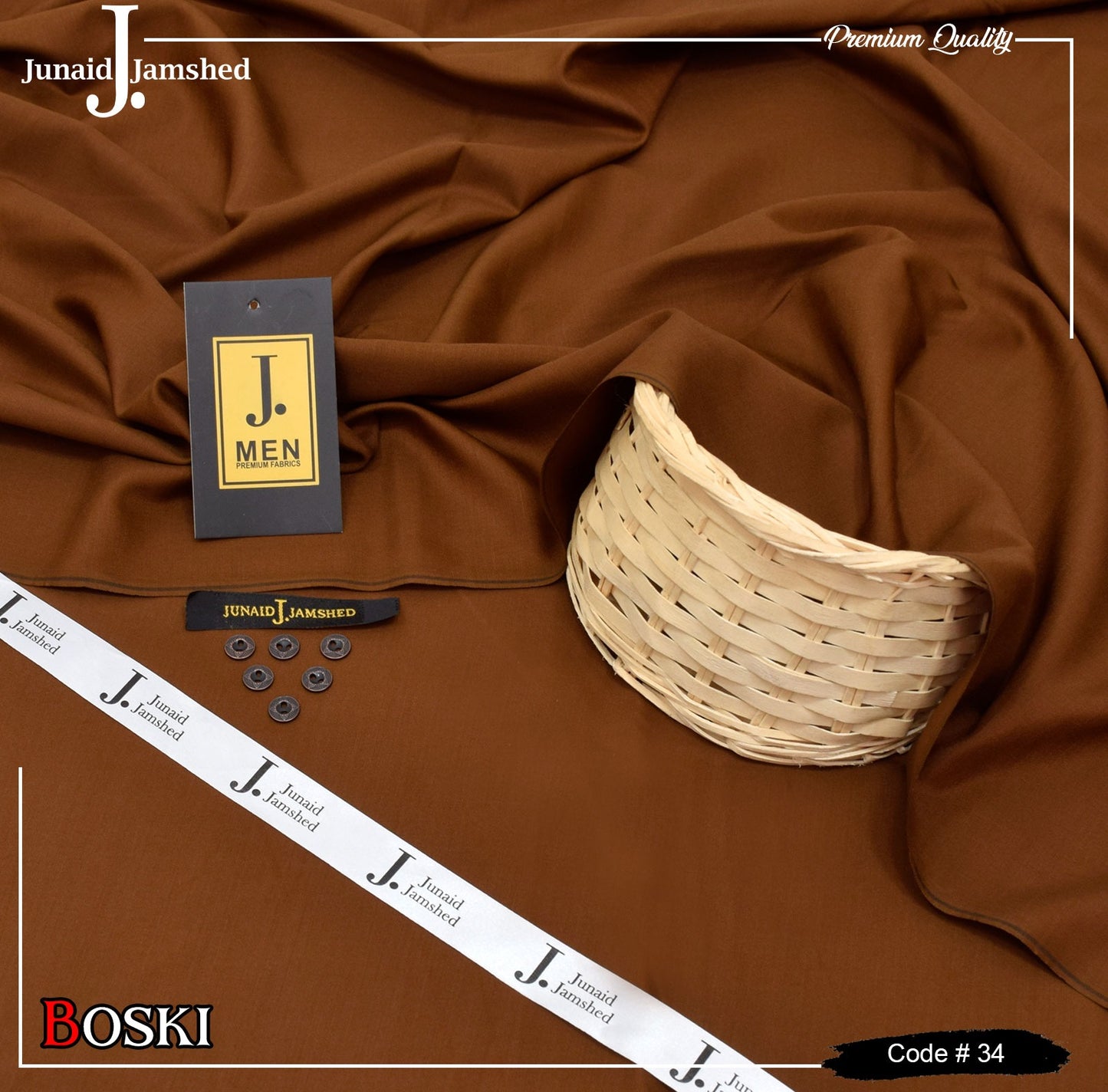 Boski Wash & Wear Unstitched Men's Suit